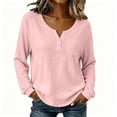 thumbnail image 5 of AloohaidyvioNo Boundaries Women's Long Sleeve Tops Casual Loose Soft Fall V Neck Shirts, 5 of 8