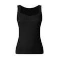 thumbnail image 4 of YWMJI Lace Camisole for Women Slim Fit V Neck Double Lined Wide Strap Crop Tank Tops Soft Ribbed Sleeveless Going Out Flattering Layering Cami Lightweight Lace Trim Basic Undershirt Black M, 4 of 4