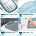 thumbnail image 4 of Happydeer 103cm/40.6 Inch Portable Folding Bathtub with Lid, Ergonomic Seat & Massage Roller, Freestanding Surround Collapsible Trapezoid Tub, Grey, 4 of 13