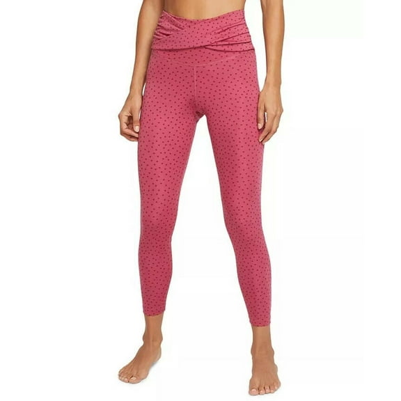 Nike Yoga Leggings Women's Pink Polka Dot CZ9144-633
