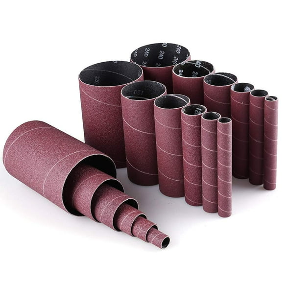 Spindle Sander Sleeves, 18PCS Sanding Sleeves for Oscillating Sander, 80 120 240 Assorted Grit Sandpaper, 4-1/2†Length, 1/2â€,3/4â€,1â€,1-1/2â€, 2â€, 3†Diameter, by LotFancy