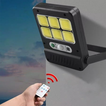 

Lighting Ceiling Solar Light Solar Outdoor Powered Lights IP65 Waterproof 3 Modes With Remote Control Wall Security Lights For Fence Yard Garden Patio Front Do Lights Motion Sensor Solar Black