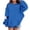 Z02-Blue, variant on Girls Sweatshirts Size 7-8 Round Neck Long Sleeve Hooded Sweatshirt Casual Drop Shoulder Sweatshirt Tops Soft Children Fall Winter Kids Clothes Girls