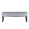 thumbnail image 3 of CorLiving Antonio Silver Grey Velvet 46" Wide Bench, 3 of 7