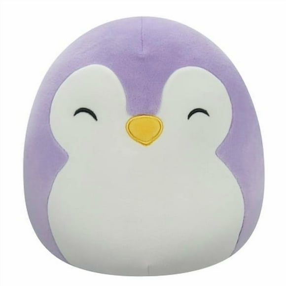 Squishmallows Original 7.5-Inch Plush - Elle The Purple Penguin with Closed Eyes and White Belly - Super-Soft, Collectible Plush for Your Squad