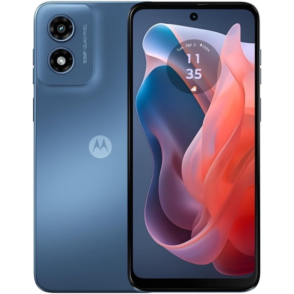 Motorola Moto G Play 2024 (64GB,4GB RAM) 6.5” Display |50MP Camera | 4G LTE | GSM Unlocked International Version | Sapphire Blue (XT2413-2) - Brand New