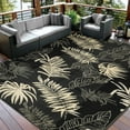 thumbnail image 3 of Aonewoe Outdoor Plastic Straw Rug 6x9 Waterproof Patio Rug Reversible Indoor Outdoor Rugs Outside Carpet for RV, Picnic, Backyard, Deck, Balcony, Porch, Beach, Black & Brown, 3 of 9