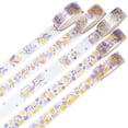 thumbnail image 2 of YUBX Flower Patterns PET Tape Set 5 Rolls Floral Arts Decorative Tapes - Purple Blossoms, 2 of 9