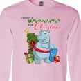 thumbnail image 4 of Inktastic I Want a Hippopotamus for Christmas Long Sleeve T-Shirt, 4 of 5