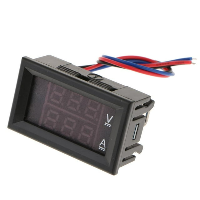 Metro Actual Del Voltaje De Digitaces De Exhibición Dual Del Motor 0-100V 10A Yotijar Voltímetro de corriente de doble pantalla