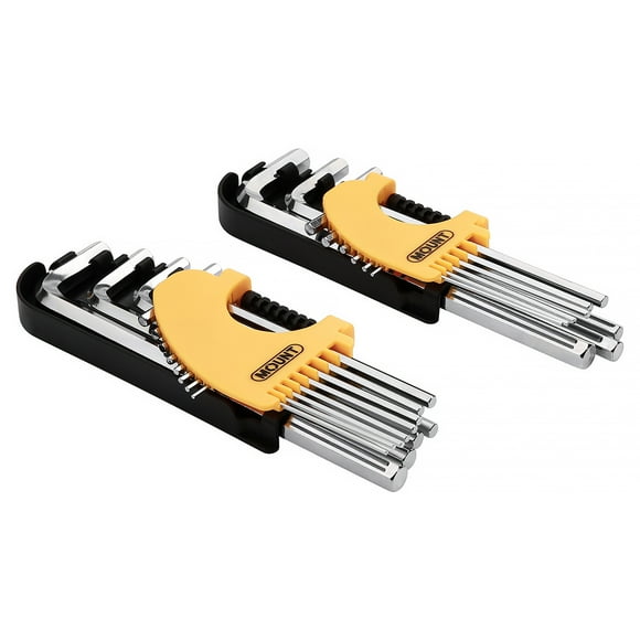 Mount 21PCS Long Arm Hex Key Allen Wrench Set, Metric/SAE