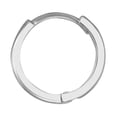 thumbnail image 3 of Wellingsale Ladies 14k White Gold Polished 2mm Huggies Earrings (11 x 11 mm), 3 of 7
