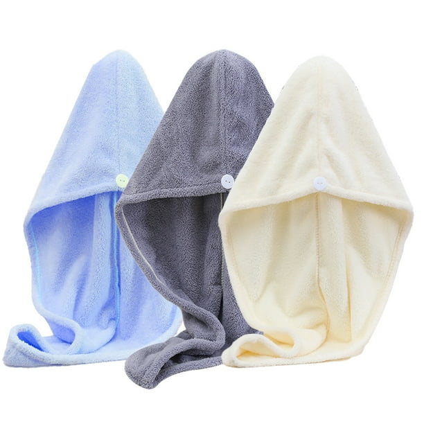 Paquete de 3 toallas de microfibra para el cabello, absorbentes, de secado rápido, suaves y sin frizz