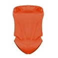 thumbnail image 6 of 2026 New Women's One Piece Swimsuits Tummy Control -Slimming Bathing Suit Neon 1 Piece Beach Outfit Sexy Sport Swim Suits, Fashion Women Tube Top Off Shoulder Bikini Sexy Swimsuit (Orange, Large), 6 of 6
