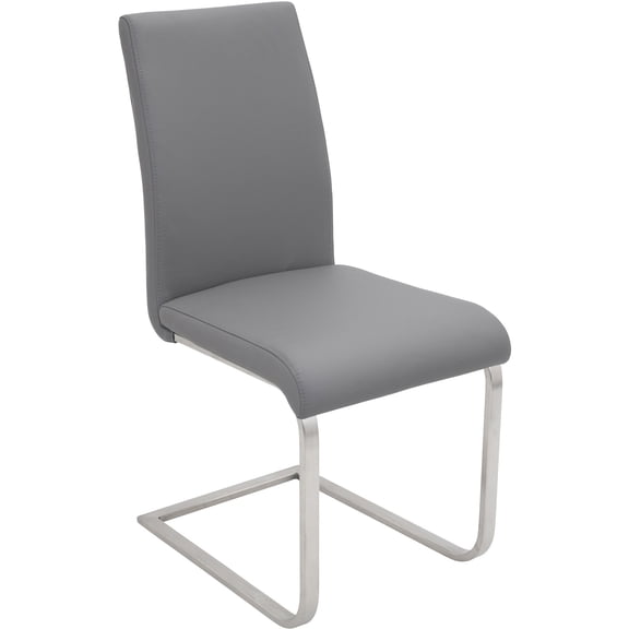 Foster Contemporary Dining Chair Stainless Steel/Black - LumiSource