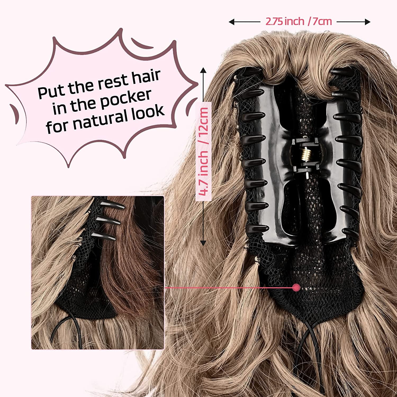 Ponytail Extension, Claw Clip in Ponytail Hair Extensions 10 