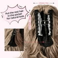 thumbnail image 4 of Ponytail Extension, Claw Clip in Ponytail Hair Extensions 10 Inch Short Curly Ponytail Natural Wavy Synthetic Hairpiece for Women Daily Use - Chestnut Brown with Beach Blonde Highlights, 4 of 6