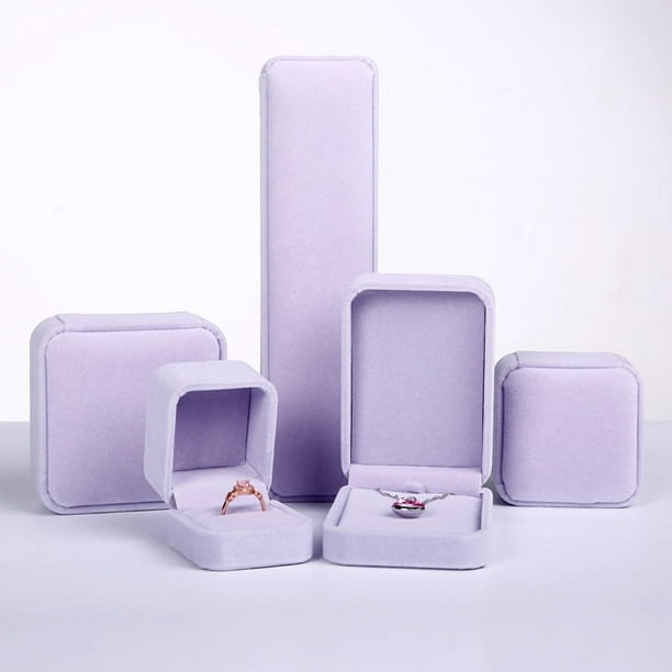Caja de franela para joyería, caja para collares, colgantes, cajas para empaquetar joyas, cajas para pulseras, cajas para anillos y pendientes