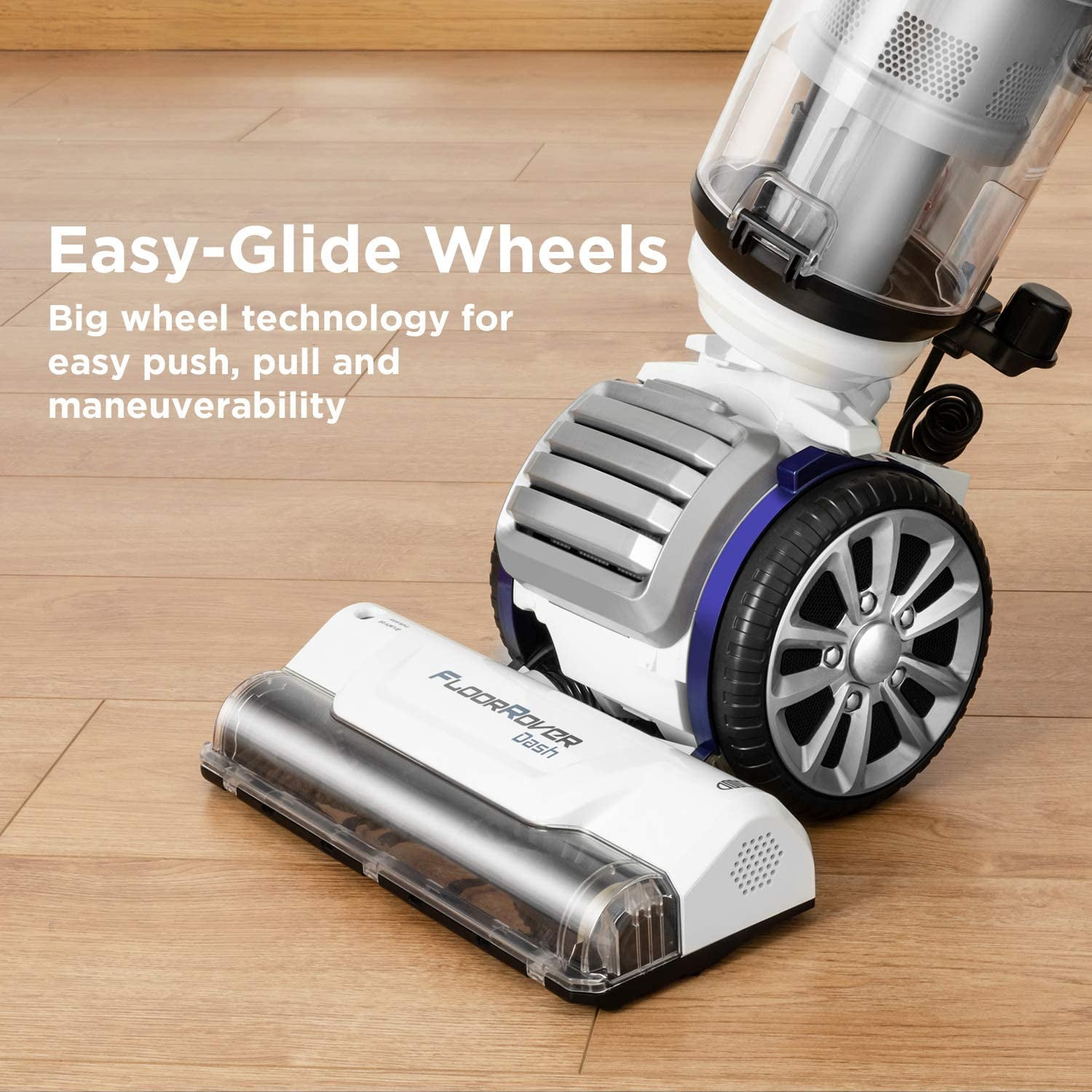 EUREKA FloorRover Dash Upright Pet Vacuum Cleaner, HEPA Filter, Swivel Steering for Carpet and Hard Floor, Bagless, Deep Ocean