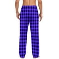 thumbnail image 5 of purcolt Mens Plaid Pajama Pants Drawstring Elastic Waist Lightweight Sleep Pants Lounge Pants Sleepwear PJ Bottoms with Pockets, 5 of 7