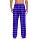 thumbnail image 5 of Pantalones de pijama largos para hombre, informales, con estampado a cuadros, holgados, deportivos, elásticos, rectos, vintage, con bolsillos, 5 of 6