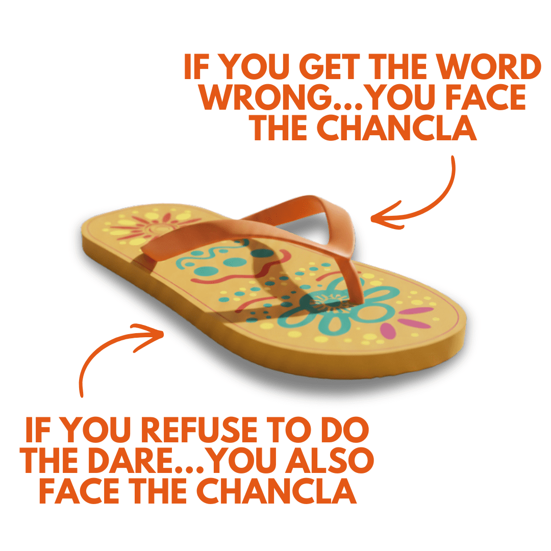 ¿Cómo Se Dice? Party Game – Hilarious Latino Card Game with “Chancla” Included – Fast-Paced Family & Adult Game Night Fun – 3+ Players, Ages 12+