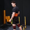thumbnail image 4 of Vendaje elástico para sentadillas y levantamiento de pesas, vendaje elástico, rodilleras largas, equipo de protección para fitness para hombres y mujeres, entrenamiento deportivo, rodilleras, 4 of 5