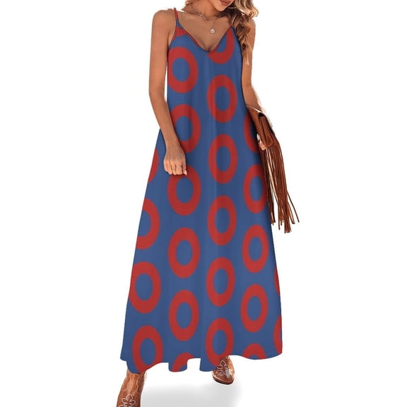 Phish Donut Blue Sleeveless Dress Loose Women's Dress Dresses Luxury Evening Dresses