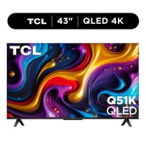 TCL 43" Q Series QLED 4K UHD HDR Smart Google TV (NEW 2025) - Dolby Vision, Dolby Atmos, Motion Rate 120, HDR 10 , Auto Game Mode - 43Q51K