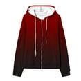 thumbnail image 6 of Juslio Womens Hoodies Womens Coats Zipper Outerwear Casual Long Sleeve Wine, 6 of 6