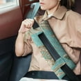 thumbnail image 2 of Indian Boho Paisley Seatbelt Cushion - Mastectomy Pillow for Car with Pressure Relief - Post Breast Surgery Plush Recovery Pad, 2 of 7