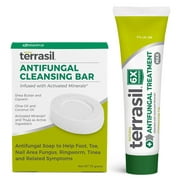 Terrasil Antifungal Treatment 2-Product Anti-Fungal Ointment and Cleansing Bar System with All-Natural Activated Minerals 6X Fungus Fighting Power (14gm tube and 75gm bar)