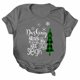 thumbnail image 1 of Gibobby Camisa navideña mujer Navidad Moda Casual Impresión Manga Corta Cuello Redondo Suelta Camiseta Blusa Tops(Gris oscuro,G), 1 of 5