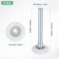 thumbnail image 3 of Uxcell Rouleaux de Porte de Garage en Nylon Lot de 6, Roues de Porte de Garage 1.8 Pouces Tige 4.3 Pouces, Roulements Estampés pour Portes de Garage, Blanc, 3 of 6