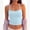 Sky Blue, variant on IDOPIP Womens Tank Top Built in Bra Yoga Workout Tops Crop Halter Neck Womens Padded Sport Back Bras Cami Athletic Gym Cropped Tanks Spaghetti Strap Woman Backless Running Camisole