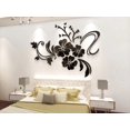 thumbnail image 2 of Wall Stickers 3D Flower Pattern - Family Wall Decals Living Room Wall Decor Sticker for Walls Decor Living Room Home Decorations Room Decor for Office Sofa Bedroom Decals (Black S:90cm * 120cm), 2 of 4