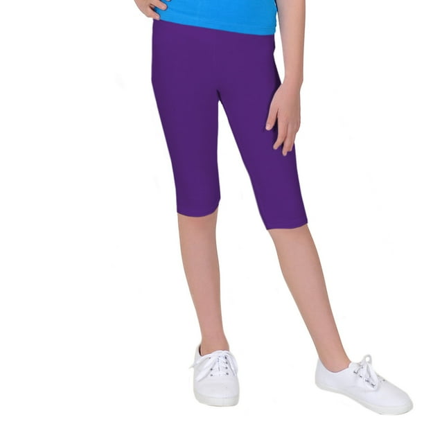 Stretch Is Comfort Teamwear KneeLength Leggings X Large Child (12) / Purple