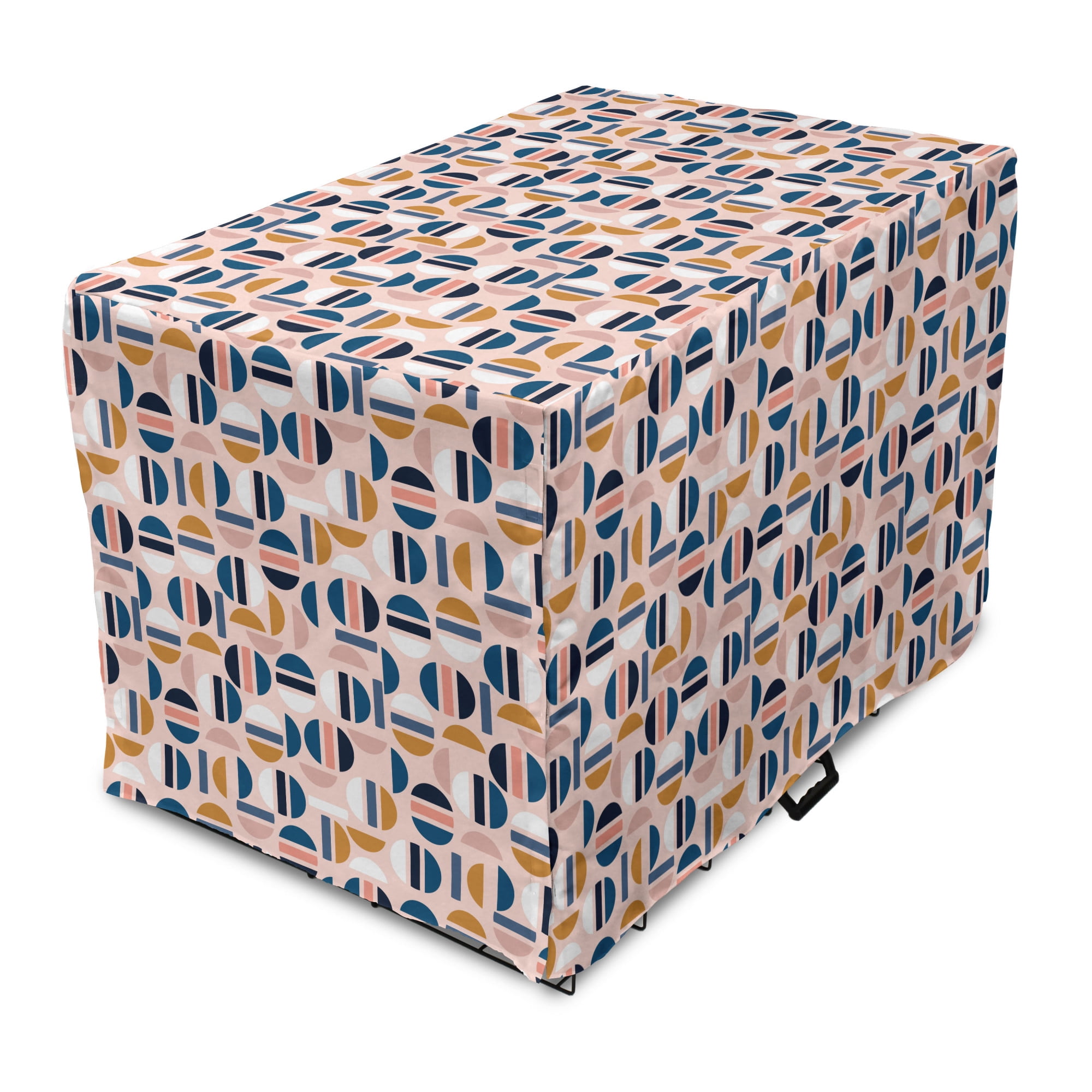 Abstract Dog Crate Cover, Geometric Inspired Simple Contemporary