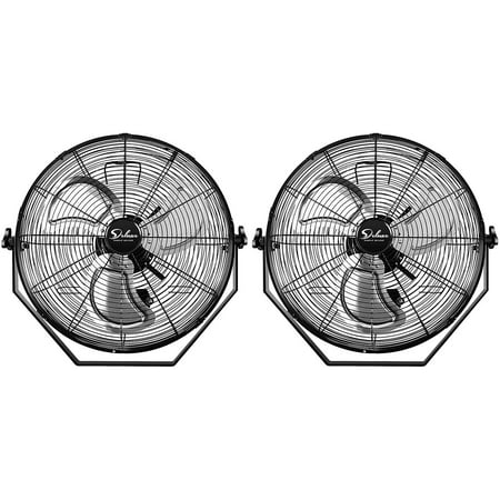

Docooler Simple Deluxe 20 Inch High Velocity 3 Speed Black Wall-Mount Fan 2-Pack