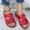 Red, variant on Viluyesy Women's Slide Sandals, Soft Sole Open Toe Arch Support Casual Comfort Slip-On Wedge Shoes Wine 7