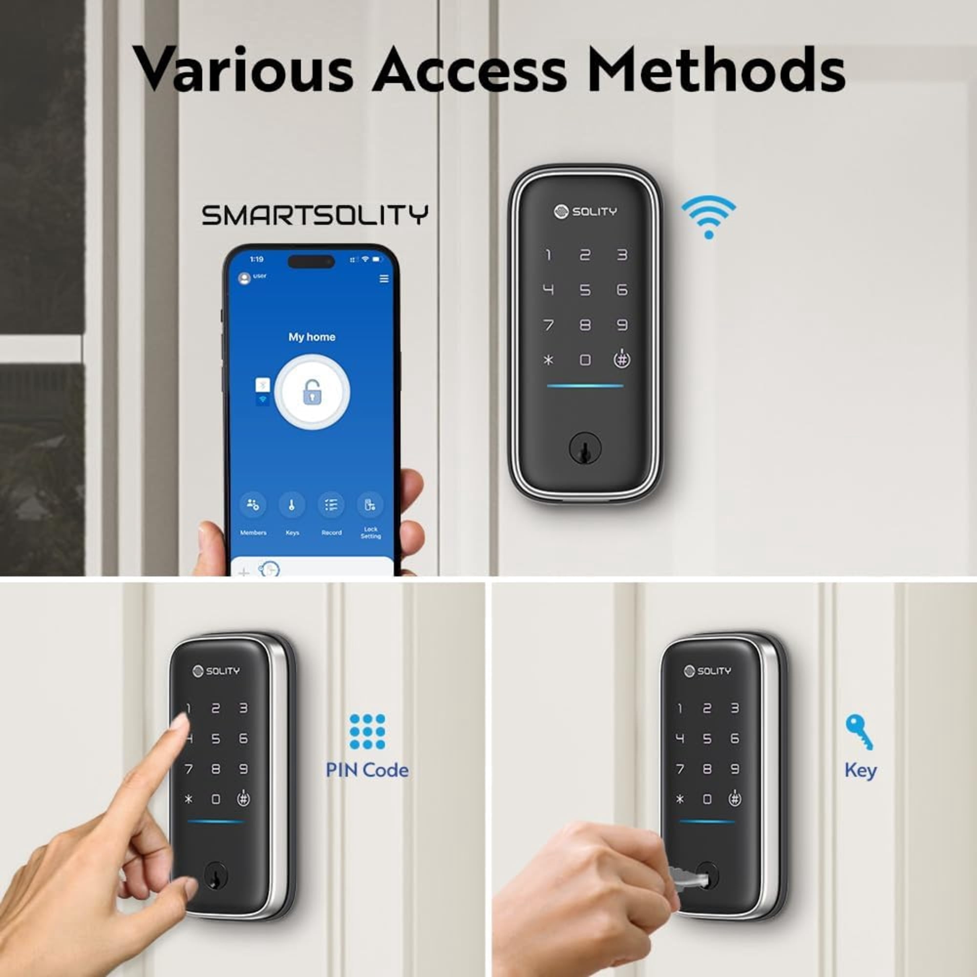 Solity GT5K-SN Satin Nickel Smart Lock