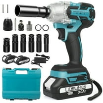 Huajiang Tech 650W 18V, 1/2" Cordless Impact Wrench 3Ah, 3200 RPM
