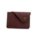 thumbnail image 2 of Cartera tarjetero, pequeño estuche regalo para hombres y mujeres, estilo vintage, compacto, piel sintética. Marrón oscuro, 2 of 8