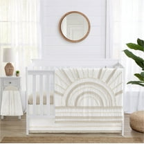 Sweet Jojo Designs Tufted Sun Ivory and Taupe 4 Piece Crib Bedding Set