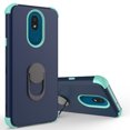 thumbnail image 3 of LG Escape Plus Case, LG Arena 2 Case, LG Journey LTE Case, KAESAR 3-Layer Slim Shockproof Hard Cover With Metal Ring Stand Skin Fashion Cute Cover Armor Case for LG K30 2019 (Navy), 3 of 5