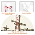 thumbnail image 4 of Picia Dutch Windmill Print Christmas Tree Skirt , Christmas Tree Skirt Ornaments for Merry Christmas Holiday Party Decorations Indoor Outdoor-48", 4 of 7