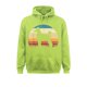 thumbnail image 3 of Sudadera con capucha ajustada para hombre, ropa de otoño, regalo para amantes de los perros, silueta de caniche, puesta de sol, vintage, 3 of 5
