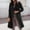 Black, variant on Womens Double Coat Winter Mid Long Trench Coat With Belt Lost Peak Jacket Women's Jackets & Coats Women Zip up Women Light Jackets Dressy Bed Jackets for Women plus Size plus Size Long Coats for Women