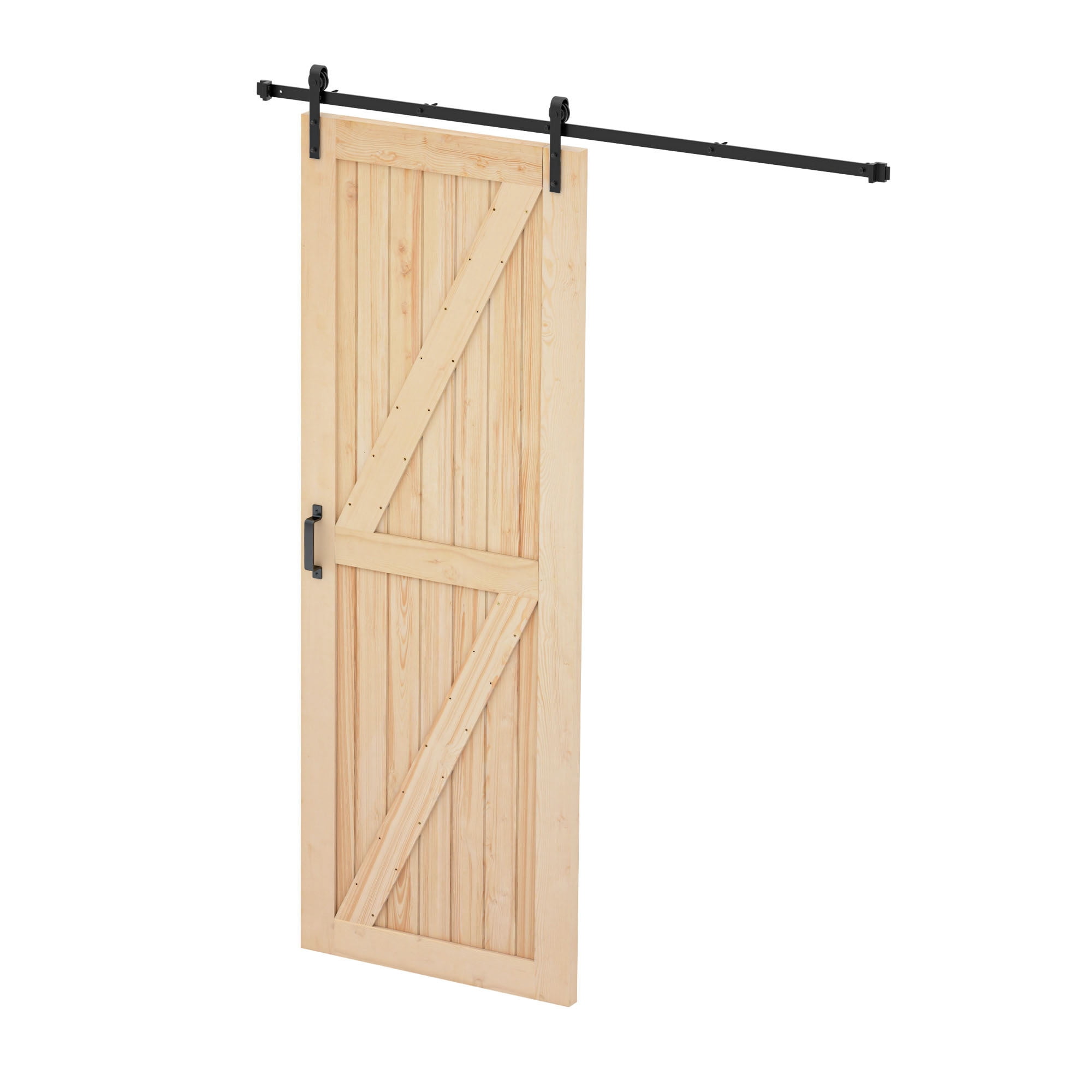 Uforic 30" x 84" Wood Sliding Barn Door Interior Door, Natural