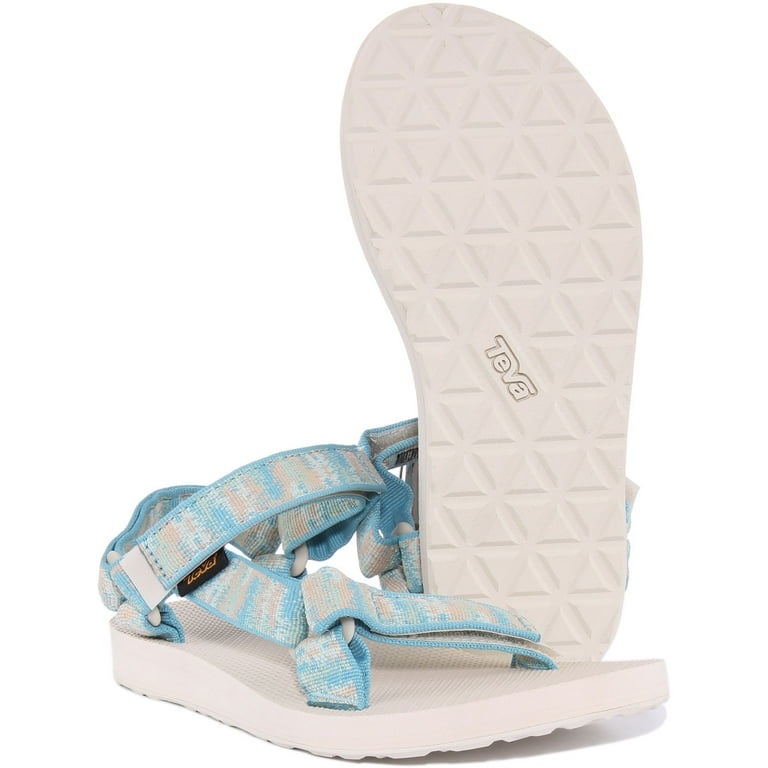 Vintage teva women's blue wavey Velcro sale strap sandals